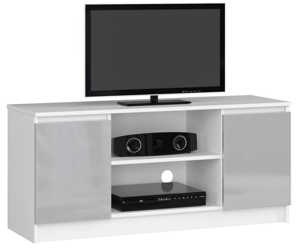 TV-SKAB 120 cm 2D 1P METALIK AKRYL HØJ GLANS