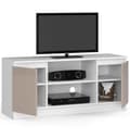 Miniatyrbillede 2 af 7: TV-bord 120 cm til fjernsyn - hvid-kapucino højglans