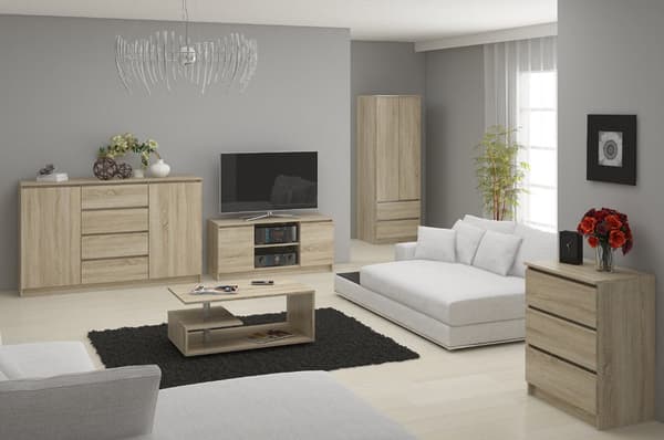 TV-bänk 140 cm 2D 1P SONOMA