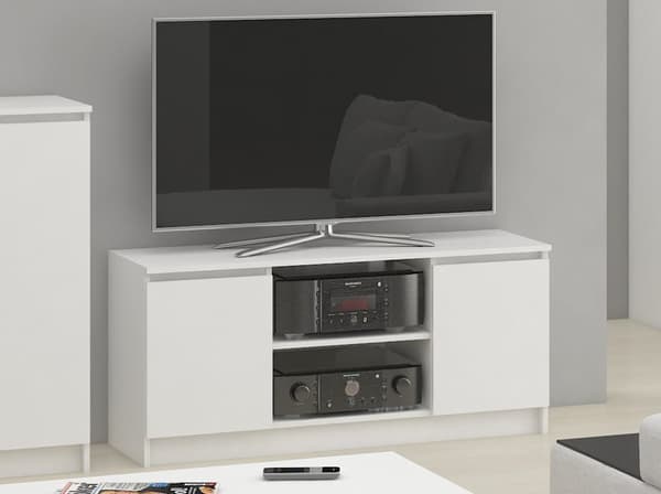 TV-bänk 140 cm 2D 1P VIT
