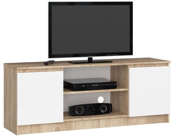 TV-bänk 140 cm 2D 1P SONOMA / VIT