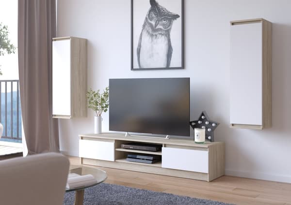 TV-BORD K160 CLP SONOMA / HVID