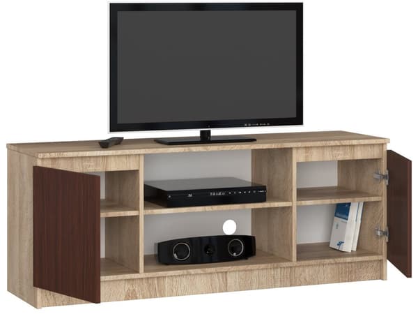 TV-skab 140 cm 2D 1P SONOMA / WENGE
