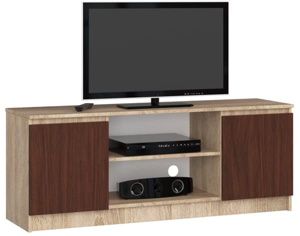 TV-skab 140 cm 2D 1P SONOMA / WENGE