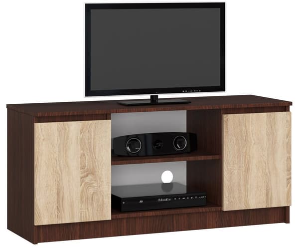 TV-skab 120 cm 2D 1P WENGE / SONOMA