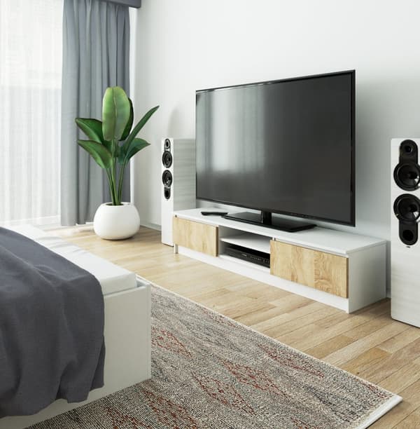 TV-SKAB K160 CLP HVID / SONOMA