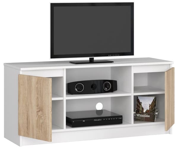 RTV-skab 120 cm 2D 1P HVID / SONOMA