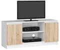 Miniatyrbillede 1 af 6: RTV-skab 120 cm 2D 1P HVID / SONOMA