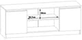Miniatyrbillede 5 af 7: RTV-skab 140 cm 2D 1P HVID / SORT GLANS