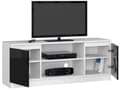 Miniatyrbillede 2 af 7: RTV-skab 140 cm 2D 1P HVID / SORT GLANS