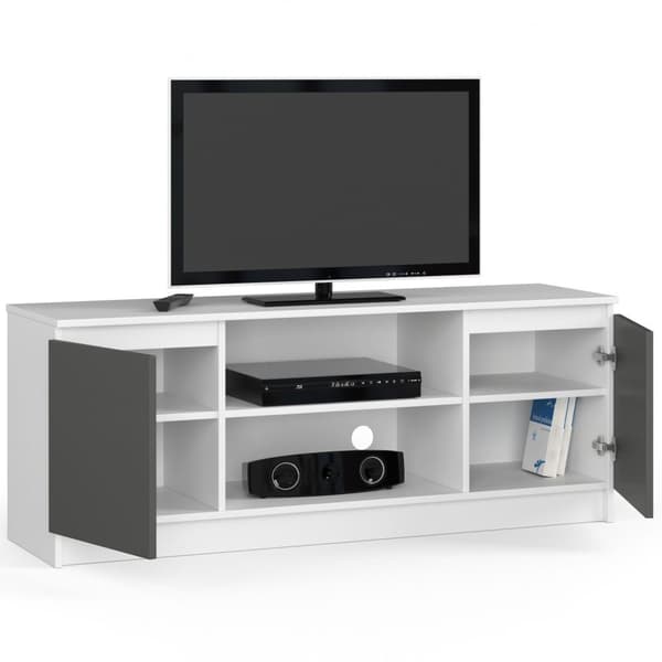 TV-BORD K140 2D 1P CLP HVID / GRÅ