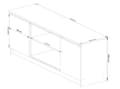 Miniatyrbild 3 av 4: TV-BENK K140 2D 1P CLP DĄB ARTISAN / VIT