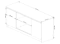 Miniatyrbillede 3 af 4: TV-BORD K120 2D 1P CLP DĄB ARTISAN