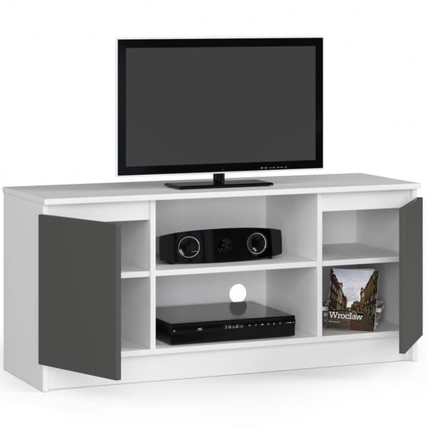 TV-BENK K120 2D 1P CLP VIT / GRÅ