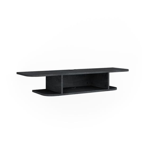 Lorio TV-skåp, 105x18,2cm med öppna fack, Svart betong, Vicco