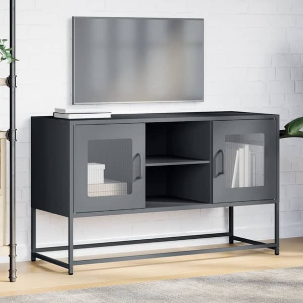 vidaXL TV-taso antrasiitti 100,5x39x60,5 cm teräs