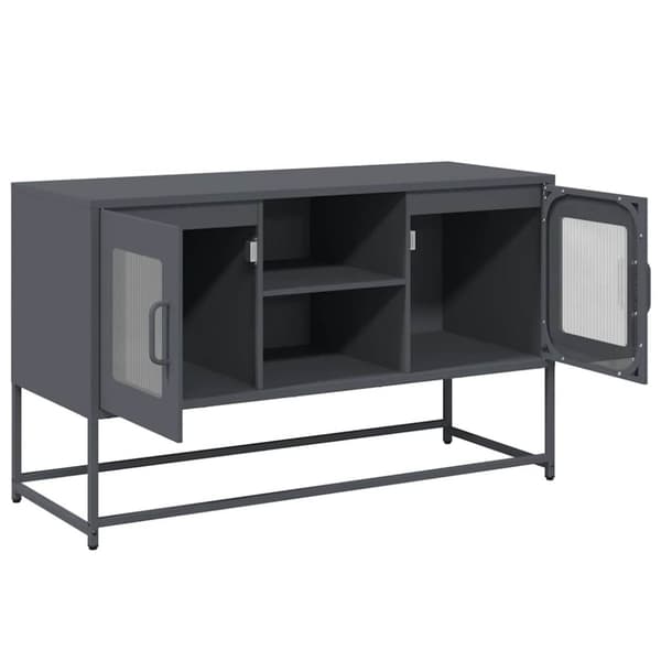 vidaXL TV-taso antrasiitti 100,5x39x60,5 cm teräs