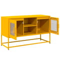 Miniatyrbillede 7 af 11: vidaXL tv-bord 100,5x39x60,5 cm stål sennepsgul