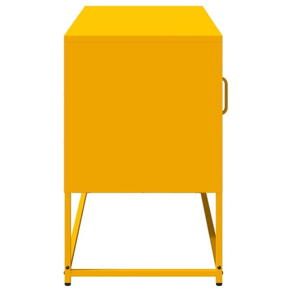 vidaXL tv-bord 100,5x39x60,5 cm stål sennepsgul