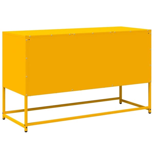 vidaXL tv-bord 100,5x39x60,5 cm stål sennepsgul