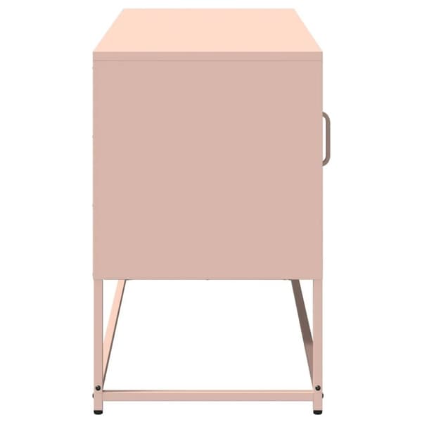 vidaXL tv-bord 100,5x39x60,5 cm stål lyserød