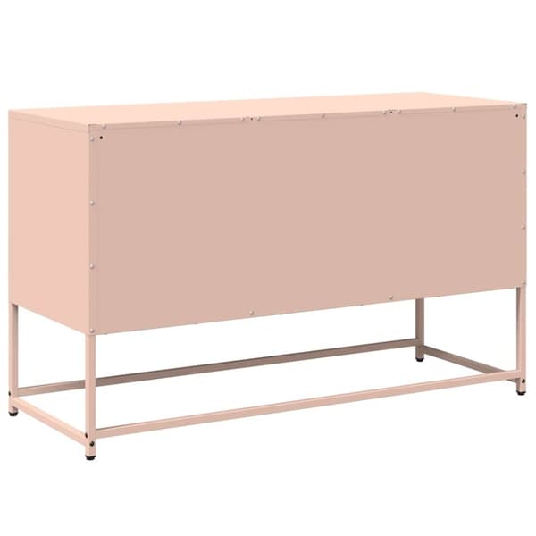 vidaXL tv-bord 100,5x39x60,5 cm stål lyserød