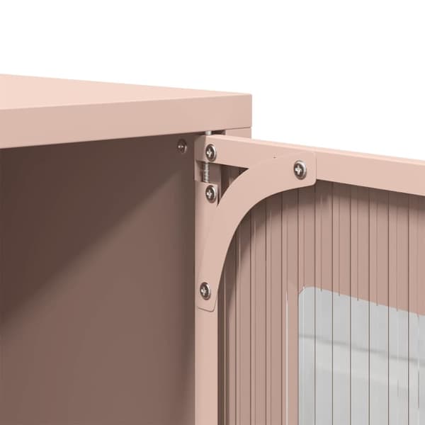 vidaXL tv-bord 100,5x39x60,5 cm stål lyserød