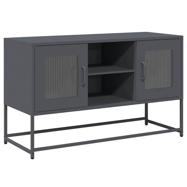 vidaXL TV-benk antrasitt 100,5x39x60,5 cm stål