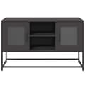 Miniatyrbilde 6 av 11: vidaXL TV-benk svart 100,5x39x60,5 cm stål