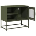 Miniatyrbillede 7 af 11: vidaXL tv-bord 68x39x60,5 cm stål olivengrøn