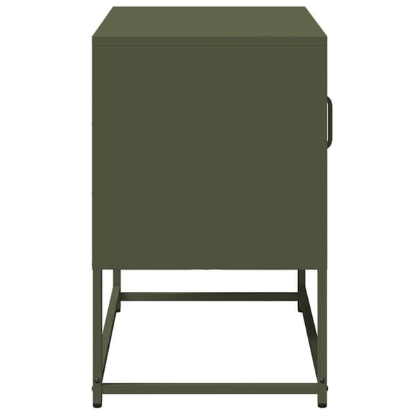 vidaXL tv-bord 68x39x60,5 cm stål olivengrøn