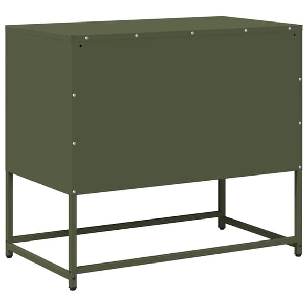 vidaXL tv-bord 68x39x60,5 cm stål olivengrøn