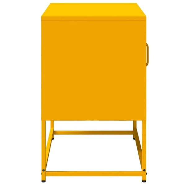 vidaXL tv-bord 68x39x60,5 cm stål sennepsgul