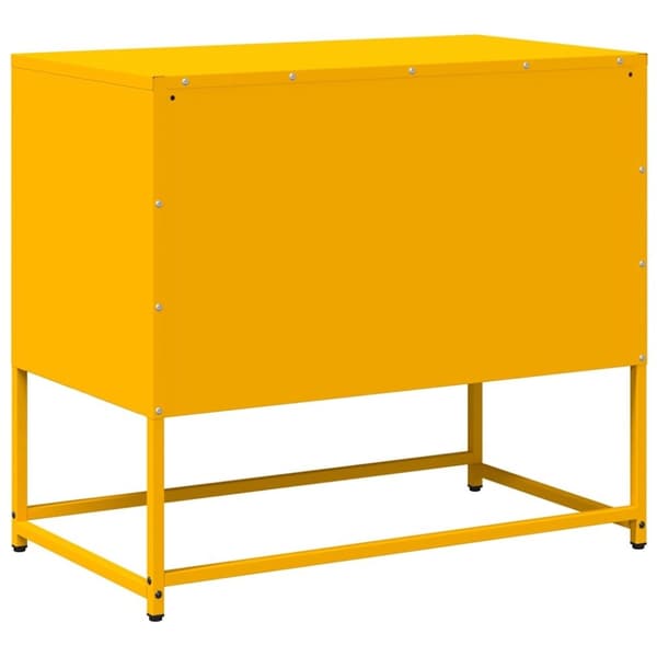 vidaXL tv-bord 68x39x60,5 cm stål sennepsgul