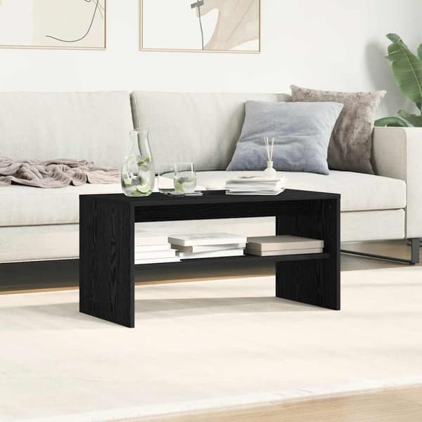 vidaXL TV-kaappi Musta tammi 80x40x40 cm Engineered Wood