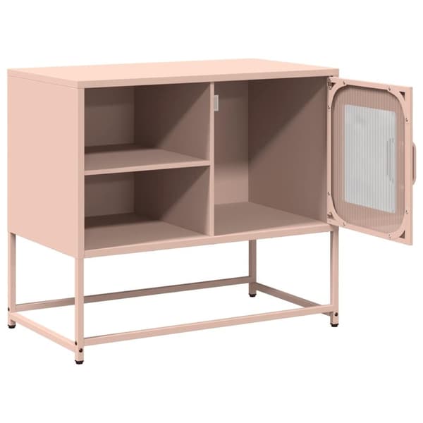vidaXL tv-bord 68x39x60,5 cm stål lyserød