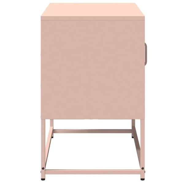 vidaXL tv-bord 68x39x60,5 cm stål lyserød