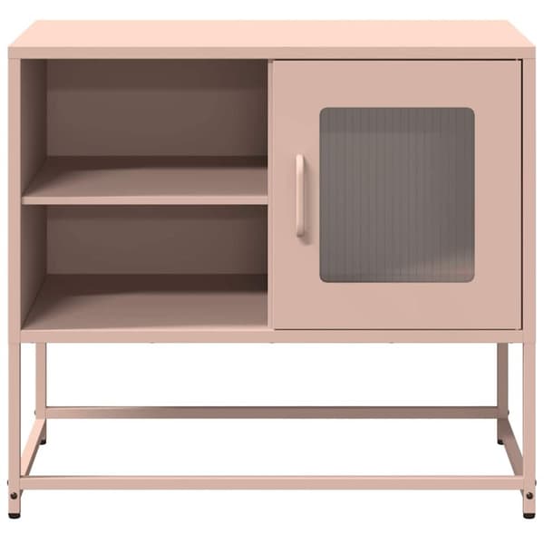 vidaXL TV-benk rosa 68x39x60,5 cm stål
