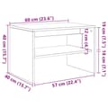 Miniatyrbilde 11 av 11: vidaXL TV-benk grå sonoma 60x40x40 cm konstruert tre