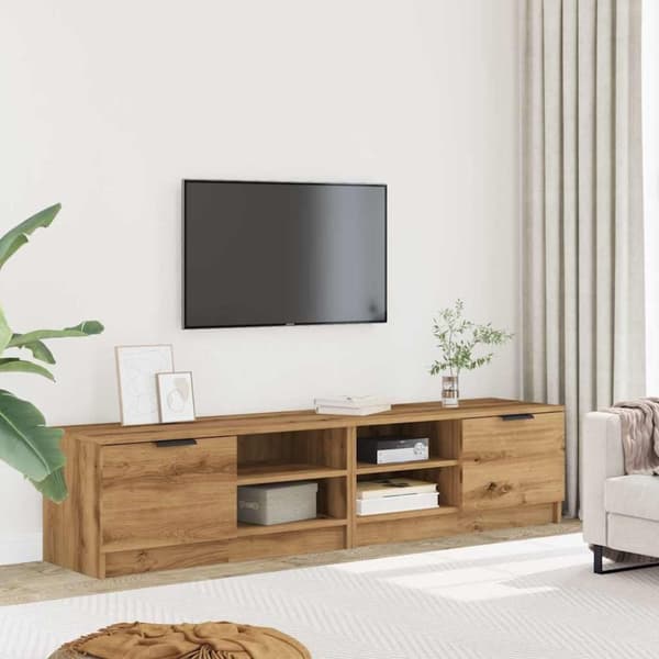 vidaXL TV-benker 2 stk artisan eik 80x35x36,5 cm konstruert tre