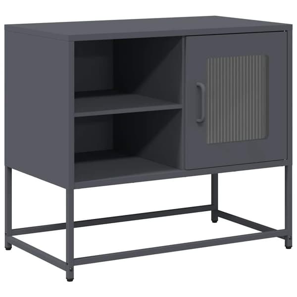 vidaXL TV-benk antrasitt 68x39x60,5 cm stål