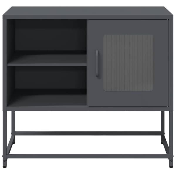 vidaXL TV-benk antrasitt 68x39x60,5 cm stål