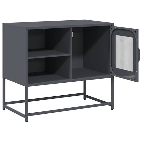 vidaXL TV-benk antrasitt 68x39x60,5 cm stål