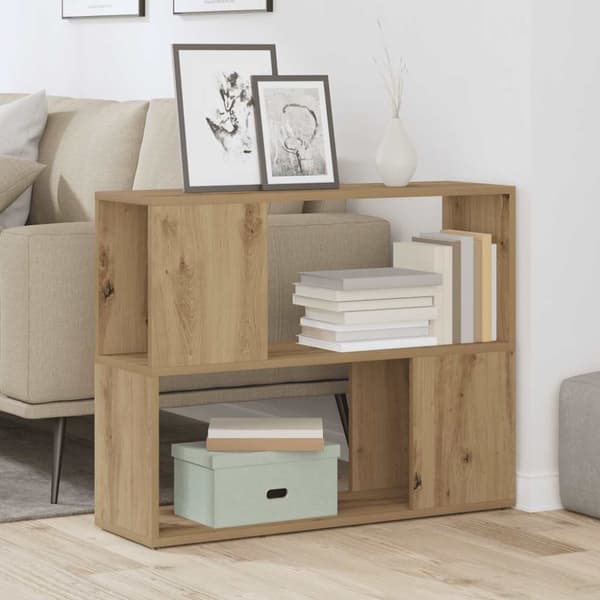 vidaXL Bokhylle/romdeler artisan eik 80x24x63 cm