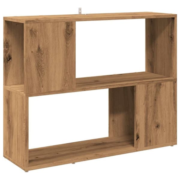 vidaXL Bokhylle/romdeler artisan eik 80x24x63 cm