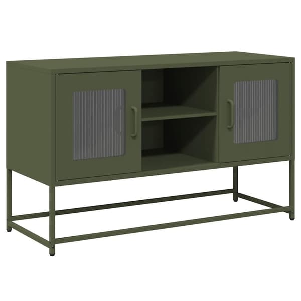 vidaXL TV-skåp olivgrön 100,5x39x60,5 cm stål