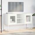 Miniatyrbilde 5 av 11: vidaXL TV-benk hvit 100,5x39x60,5 cm stål