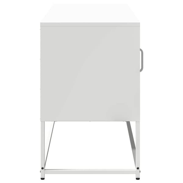 vidaXL TV-benk hvit 100,5x39x60,5 cm stål
