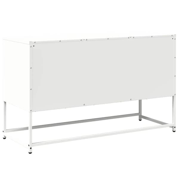 vidaXL TV-benk hvit 100,5x39x60,5 cm stål