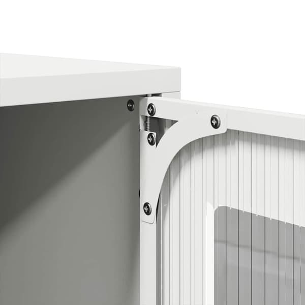 vidaXL TV-benk hvit 100,5x39x60,5 cm stål